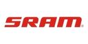 Polkupyörän komponenttien valmistaja SRAM:n logo.